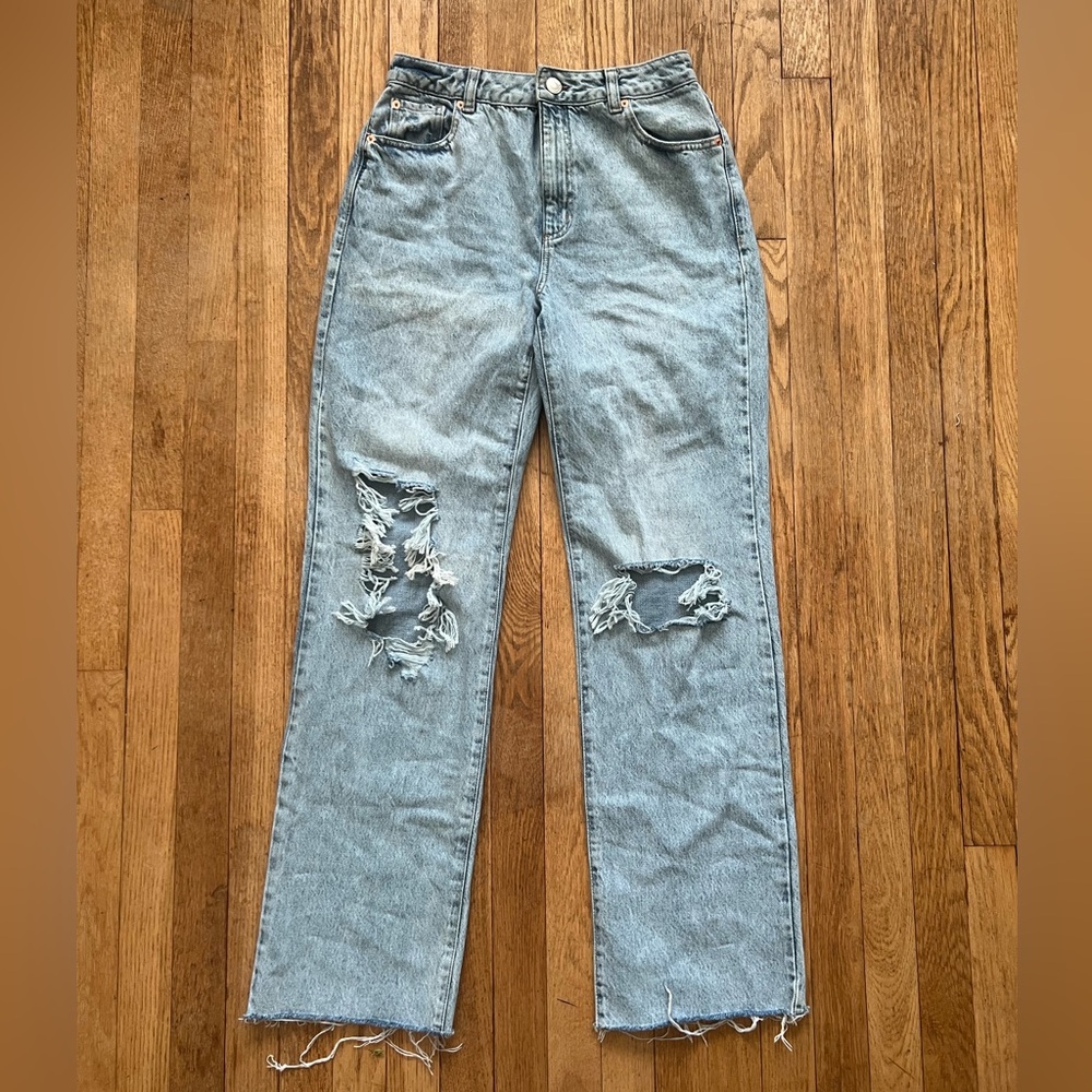 Garage Denim 90s Straight Leg Distressed Jeans Size 5